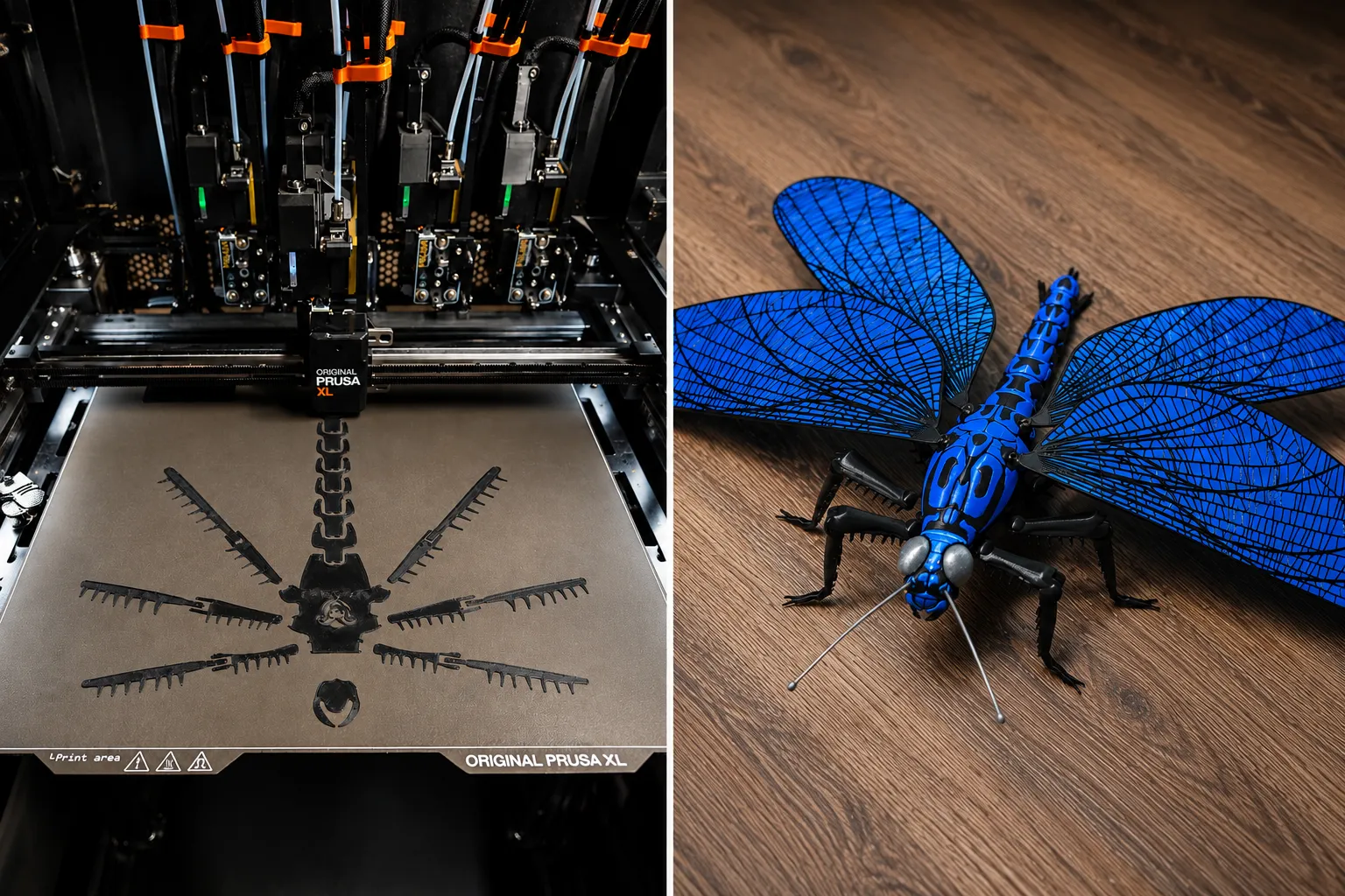 Vícebarevný 3D tisk modelu vážky